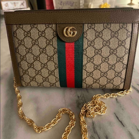 Beige Leather Crossbody Handbag - Picture 10 of 11